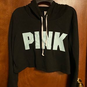 Pink Crop Top Hoodie Sz. Leg